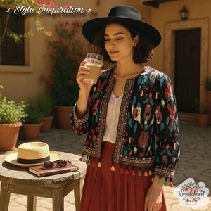 UNIQUE FIND 💛  》MexiCali Pom Pom Bolero Jacket